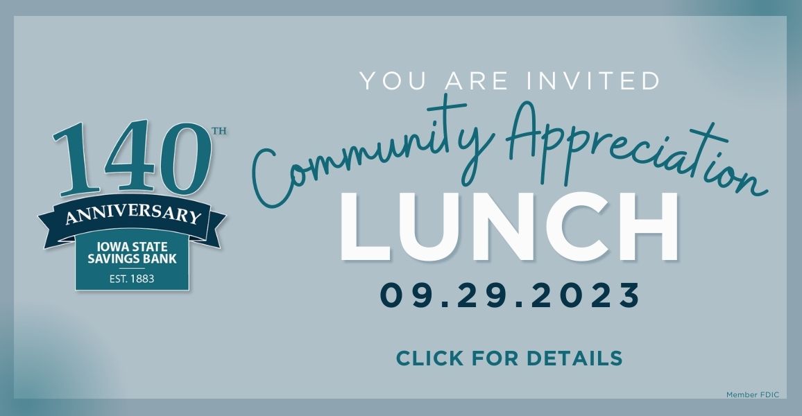 You're invited community appreciation lunch 9/29/23. Click for details