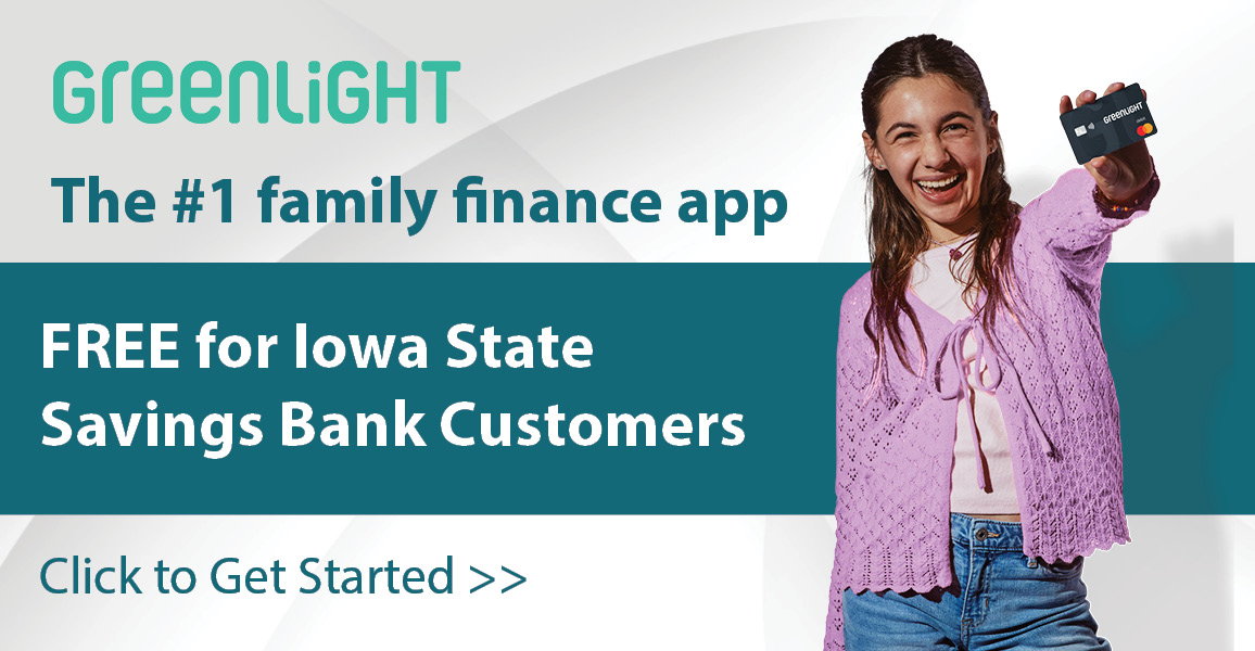 Greenlight, The #1 family finance app, Free for ISSB Customers. Click to get started.