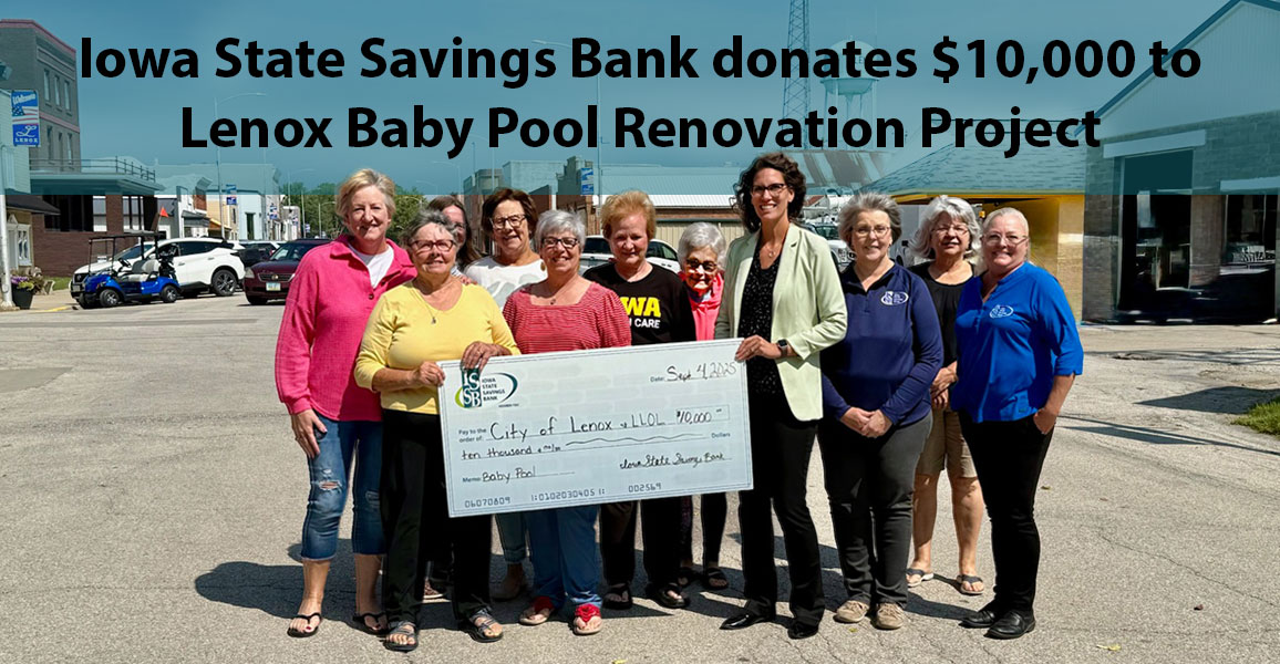 ISSB donates $10,000 to Lenox Baby Pool Renovation Project.