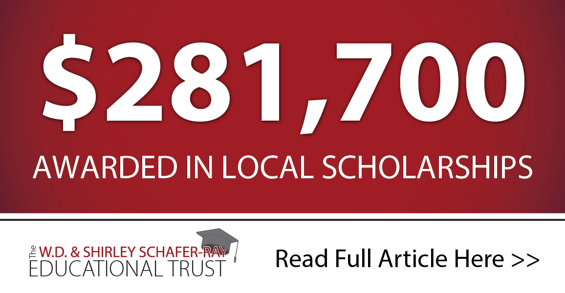 $281,7000 awarded in local scholarship. Click to read full article.
