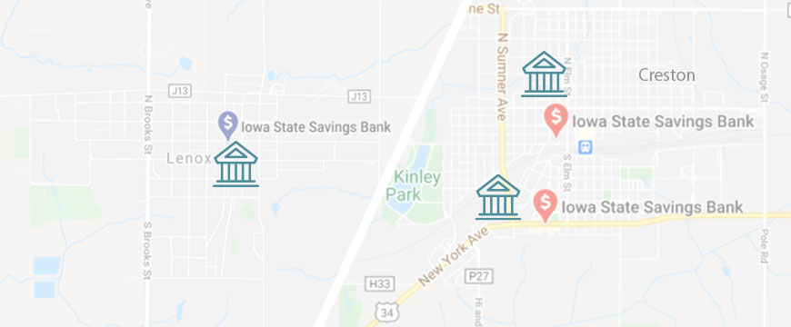 Iowa State Savings Bank locations map