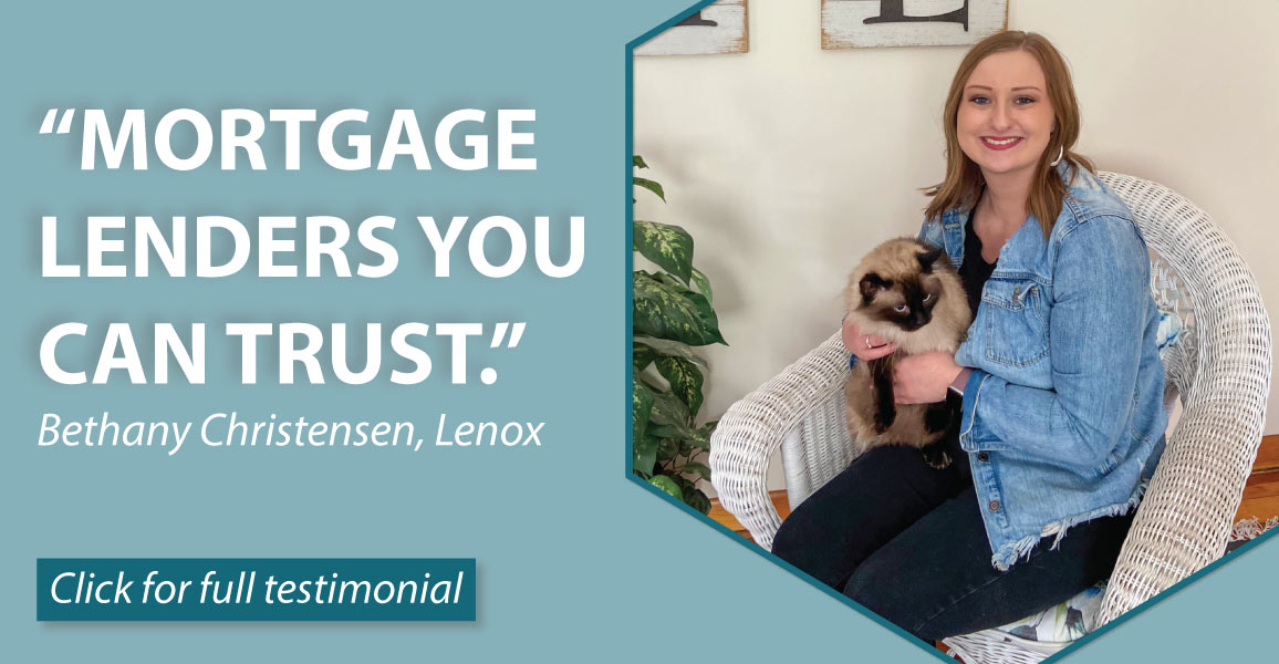 "Mortgage lenders you can trust" Click for Bethany's testimonial