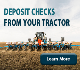 Deposit checks from your tractor. Learn more