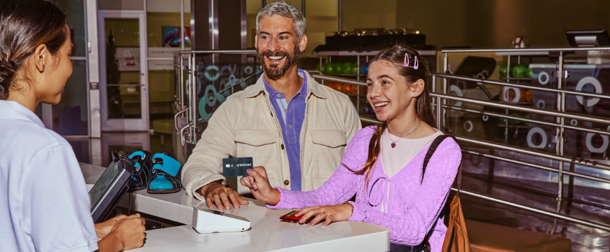 Kid with debit card